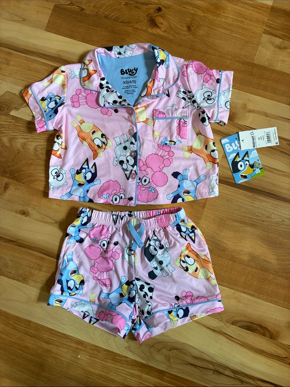 Bluey Two Piece Pajama Set - Girls Size XS (4/5)